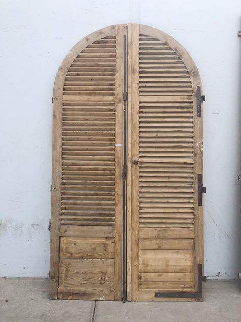 French Shutters, Bedroom Shutters, Arched French Doors, Large Shutters, California Shutters, Shutters Interior, Open Shutters, Types Of Shutters, Louvre Doors