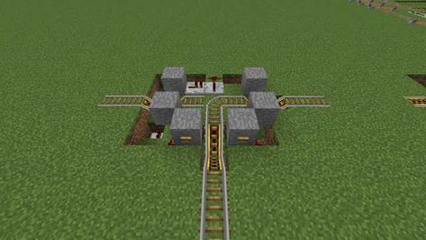 Minecraft Railway, Minecraft Redstone Tutorial, Alien Alphabet, Minecraft Redstone Creations, Redstone Creations, Minecraft Building Guide, Minecraft Town, Minecraft Redstone, Mc Ideas