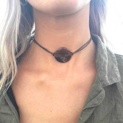 Gemstone choker necklace, Pi donut pendant, boho jewellery for her, adjustable length - choice of crystals by TheSpiralRock on Etsy Gemstone Choker Necklace, Jewellery Crystal, Simple Choker, Donut Pendant, Rock Necklace, Gemstone Choker, Boho Jewellery, Healing Crystal Jewelry, Crystal Jewellery