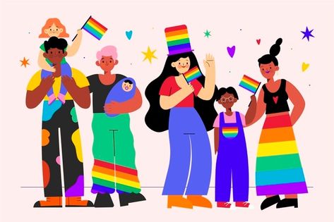 Queer Illustration, Pride Posters, Poster Art Ideas, Rainbow Landscape, Vibrant Landscape, Quirky Prints, Post Insta, Pride Day, Event Poster Design