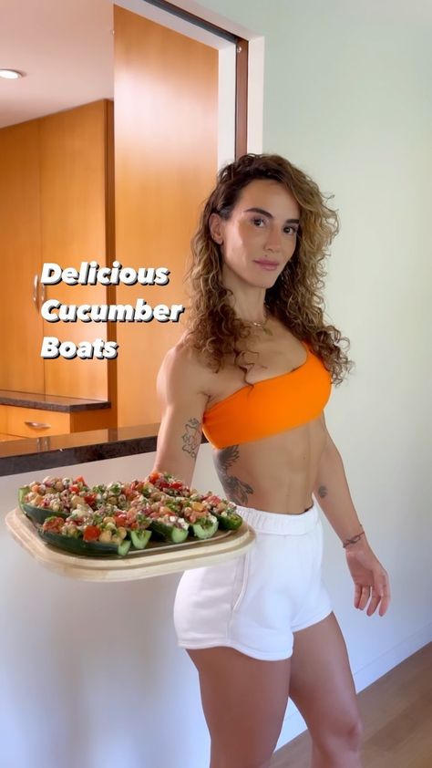 Cucumber Boats, Low Sugar Diet Recipes, Easy Protein, The Crush, Healthy Lunch Snacks, Crush It, Best Low Carb Recipes, Cucumber Recipes, Healthy Low Carb Recipes