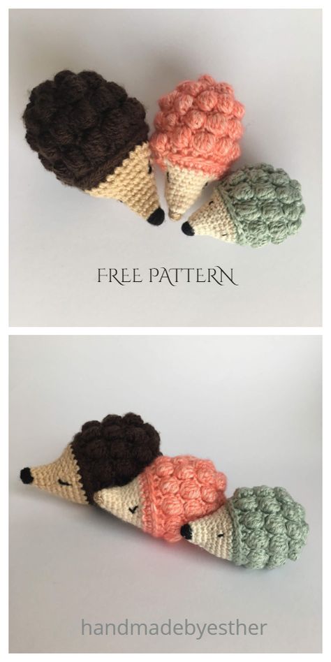 Crochet Diddy Hedgehog Amigurumi Free Pattern - Video Easy Cat Amigurumi Free Pattern, Crochet Porcupine Free Pattern, Crochet Hedgehog Pattern, Hedgehog Pattern, Hedgehog Free Crochet Pattern, Super Quick Crochet Projects, Fall Crochet Patterns Free Ideas, Amigurumi Hedgehog, Crocheted Hedgehog Pattern Free