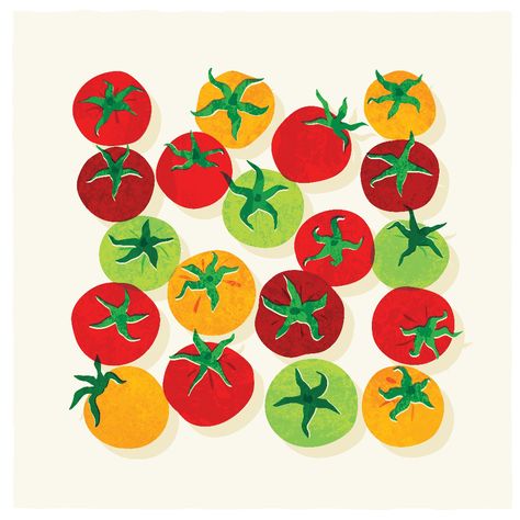 Cute Fruit Illustration, Veg Illustration, Tomato Poster Design, Cherry Tomato Illustration, Tomato Background, Vintage Tomato Illustration, Tomato Illustration Graphics, Tomato Graphic, Tomato Illustration