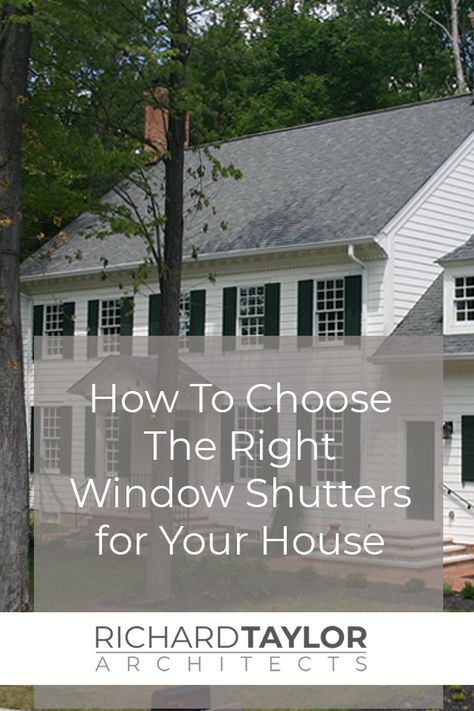 It seems obvious, but shutters don’t work on a house that doesn’t have room for them.  If a window is too close to a corner, a shutter can stick out beyond the edge of the house. On a house with siding, a shutter shouldn’t even overlap the corner board. House With Siding, House Without Shutters, House With Shutters, Open Shutters, Outdoor Shutters, Louvered Shutters, Vinyl Shutters, House Shutters, Corner Window