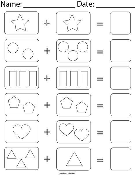 Manipulative Math Activities, Math Worksheet For Jr Kg, Adding Preschool Worksheets, Pre K Addition Worksheet, Worksheet For Jr Kg Maths, Adding Worksheets For Preschool, Jr Kg Maths Worksheet, Picture Addition Worksheets Kindergarten, Pre Schooler Worksheet