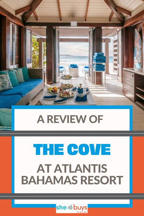 The Cove is a luxurious all-suites hotel tucked away in a quiet spot at the intersection of two private access beaches at Atlantis Paradise Island Bahamas Resort. The result is a sense of seclusion and privacy enhanced by incredible views from the ocean suites. While it’s certainly tempting, you won’t want to stay in your suite. There is far too much fun to be had, food to be eaten and beaches to be walked! Atlantis Resort Bahamas, Bahamas Resorts, Paradise Island Bahamas, Atlantis Bahamas, Modern Fountain, The Cove, Snorkeling Gear, Fine Dining Restaurant, Beach Paradise