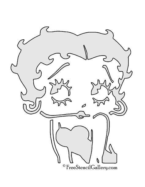 Betty Boop Stencil | Free Stencil Gallery Monster High Pumpkin Stencil, Cool Pumpkin Carving Templates, Cute Stencils Printables, Pumkin Carving Printable, Mike Wazowski Pumpkin Stencil, Aesthetic Pumpkin Carving Stencil, Funny Pumpkin Stencil, Princess Pumpkin Stencil, Zombie Pumpkin Stencil