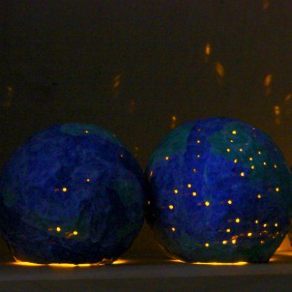 glowing paper mache earth Paper Mache Earth, Astronaut Activities, Spaceship Craft, Diversity Art, Planet Crafts, Liberty Kids, Rocket Art, Space Crafts For Kids, Moon Projects