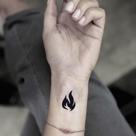 Diy Tattoo Permanent, Shadow Tattoo, Flame Tattoos, Custom Temporary Tattoos, Strength Tattoo, 4 Tattoo, Fire Tattoo, Initial Tattoo, Fire Flame