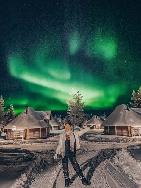 Aurora Finland Northern Lights, Finland Lapland Winter, Northern Lights Picture Ideas, Northern Lights Photoshoot, Northern Lights Outfit, Lapland Photo Ideas, Lapland Finland Aesthetic, Lap Land, Finland Outfit