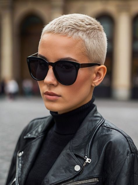 Female Buzzcut, Short Buzzed Hair, Shaved Pixie Cut, Buzzed Hair Women, Buzz Cut Women, Shaved Pixie, Super Short Haircuts, Buzz Cut Hairstyles, Shaved Hair Cuts