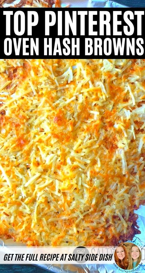 Sheet Pan Hashbrowns, Oven Hashbrowns, Shredded Hashbrown Recipes, Frozen Hashbrown Recipes, Baked Hashbrowns, Amen Quotes, Salty Side Dish, Veggie Appetizers, Homemade Hashbrowns