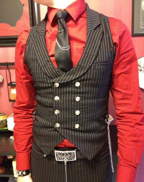 Alternative Prom, Bartender Outfit, Gothic Glamour, Wedding Waistcoats, Prom Suit, Gala Outfit, Mens Fashion Edgy, Goth Style, Cyberpunk Fashion