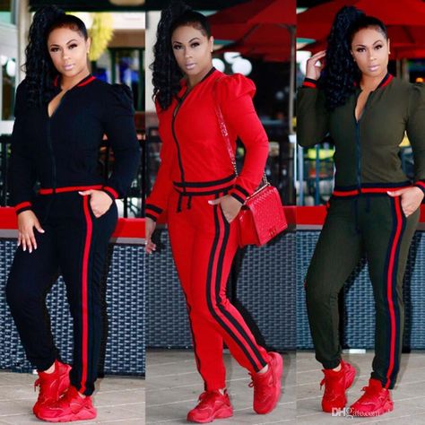 2019 Womens Casual Fashion Autumn Long Sleeved Two Piece Jogger Set Ladies Fall Tracksuit Sweat Suits From Dress_ch, $16.75 | DHgate.Com Long Sleeve Outfit Women, Sporty Suit, Traditional African Clothing, Tracksuit Outfit, Long Sleeve Outfits, Jogging Suit, Mode Casual, Tracksuit Set, Tracksuit Women