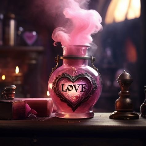 Indulge in the magic of love this Valentine's Day with our enchanting love potion! Crafted with care and sprinkled with fairy dust, this potion promises to ignite the flames of passion and capture hearts. Whether you're celebrating with a sweetheart or spreading love to friends and family, let this potion be the key to unlocking unforgettable moments of romance and enchantment. Cheers to love, laughter, and happily ever afters! Love Magic Aesthetic, Love Potion Aesthetic, True Love Spell, Poison Heart, Love Potions, Love Prayer, Cowboy Pictures, Magic Bottles, Love Magic