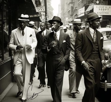 The Roaring 20s Aesthetic Men, 60s Black Fashion, Black Lifestyle Aesthetic, 1950s Black Mens Fashion, Black Dandy Style, Black Dinner Party, Spanish Harlem 1960s, 1950 Men, Black 1920s African Americans