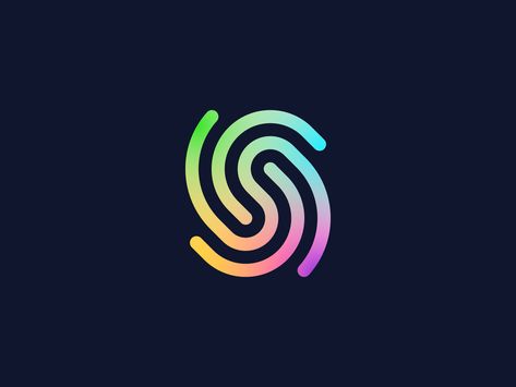 S/Fingerprint by Omnium on Dribbble Fingerprint Animation Gif, Fingerprint Logo, Space Logo Design, Fast Logo, Massage Logo, Earth Logo, Space Logo, Negative Space Logos, Meaningful Design