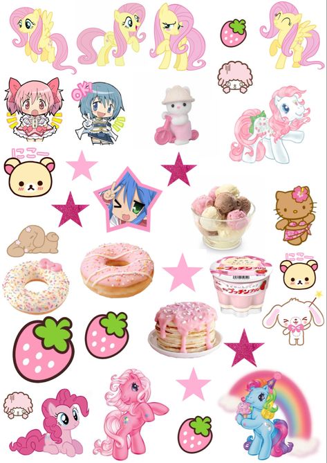 Cute Stuff To Print Out, What To Do With Stickers Ideas, Cutecore Stickers Printable, Japanese Stickers Printable, Kawaii Stickers Printable Scrapbooking, Ideas Para Decorar, Stickers To Print Out, Cutecore Stickers, Purikura Stickers