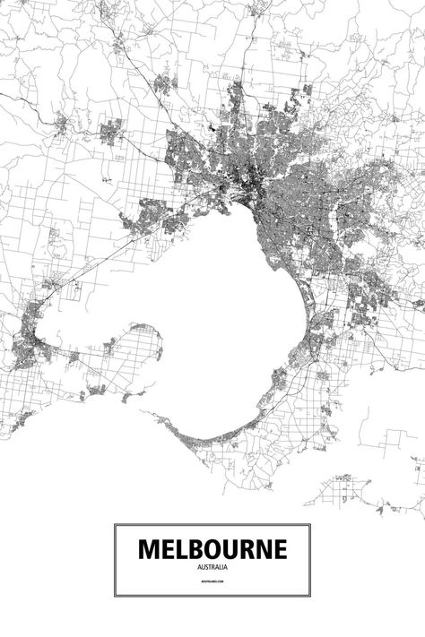 Maptitude Melbourne Map, Australia Poster, Map Diagram, Cities Skylines, Australia Map, City Map Poster, Map Art Print, City Maps, Map Design