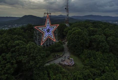 10 Spots to Share on Your Instagram Feed in Virginia's Blue Ridge | Roanoke, VA Blue Ridge Mountain Parkway, Roanoke Star, Roanoke Virginia, Blue Ridge Mountain, Door Decorations Ideas, Star Photography, Virginia Is For Lovers, Roanoke Va, Star City