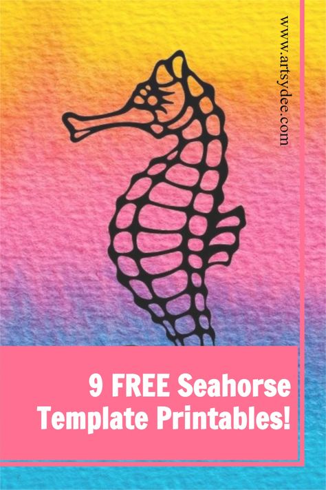 Sea Horse Template Free Printable, Diy Seahorse Decor, Seahorse Template Free Printable, Wire Seahorse, Seahorse Template, Seahorse Cards, Seahorse Svg, Seahorse Outline, Metal Seahorse