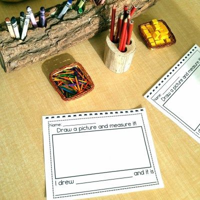 Kindergarten Measurement Activities, Measurement Ideas, Measurement Kindergarten, Measurement Centers, Draw A Picture, Measurement Activities, Math Centers Kindergarten, Math Measurement, Kindergarten Centers