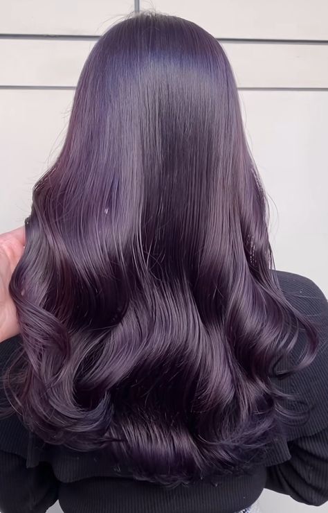 Dark Grey Purple Hair, Deep Lavender Hair, Deep Purple Hair Color, Plum Purple Hair, Deep Plum Hair, Deep Purple Hair, Pretty Hair Cuts, Hair Color Plum, Dark Purple Hair