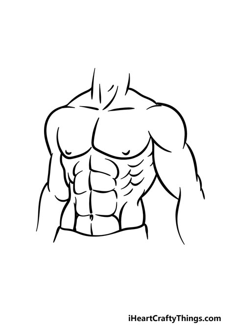 How To Draw Abs – A Step by Step Guide How To Draw 6 Pack, Abs Body Drawing, Ab Drawing Tutorial, Male Body Outline Drawing, Muscle Drawing Sketches, Gacha Abs Trace, How To Draw Abs Male Step By Step, 6 Pack Drawing, Anime Abs Drawing