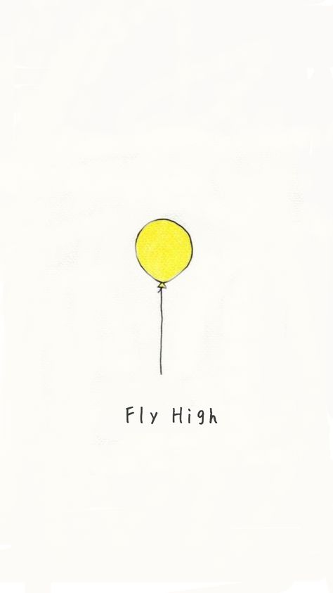 Balloon Quotes, Balloon Drawing, Yellow Balloons, Cute Puns, Bio Quotes, Funny Doodles, Fly High, The Words, Wall Collage