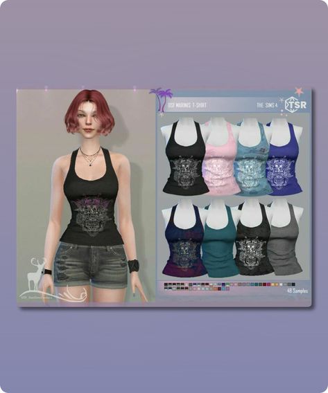 Sleeveless shirt for tropical environments and summer or spring seasons. samples: 48 Location: top Cloning object: Base of the game. Filesize: 10 MB Author: DanSimsFantasy #sims4cc #sims4 #sims #shirt #tops #tropical Emo Shirts, Mod Jacket, Sims 4 Cc Download, Baggy Shirt, Baggy Tops, Pop Pop Shirts, Mommy And Me Dresses, Sims Four, Toddler Tops