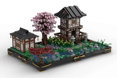 Ancient Japanese Architecture, Small Japanese House, Garden Minecraft, Lego Ninjago City, Survival Minecraft, Minecraft Japanese, Minecraft Garden, Asian Garden, Lego Creative