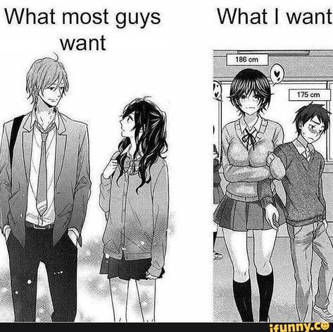 What most guys What I want – popular memes on the site iFunny.co #lewd #animemanga #alternatefeatures #10at10 #ecchi #lewd #what #guys #want #bestofyabokuyato #pic Tall Girl Short Guy, Memes Anime, Anime Jokes, Anime Memes Funny, Anime Meme, Tall Girl, Funny Anime Pics, Two People, Cute Anime Couples