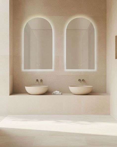 INTRODUCING ARK - FLESS A timeless arch shaped illuminated mirror that can soften modern, minimalist spaces whilst also looking at home in classic settings. The beautiful details of our Ark - Fless are inspired by the unique designs found throughout European architecture and bring a touch of elegance to any space. Designed with Australian bathrooms in mind, our frameless 550mm x 1000mm Ark mirror is the perfect solution for tall ceilings and dual vanities, elevating any space with classic... Frameless Mirror Bathroom, Minimalist Spaces, Illuminated Mirror, Mirror Bathroom, Frameless Mirror, European Architecture, Tall Ceilings, Modern Minimalist, Bathrooms