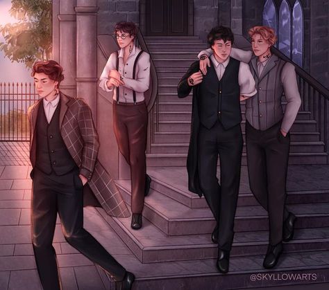 cami🧃 on Instagram: "The Merry Thieves commissioned by @booksknownoage ✨ characters belong to @cassieclare1 #themerrythieves #jamesherondale #christopherlightwood #thomaslightwood #matthewfairchild #shadowhunters #fanart #shadowhunter #chainofgold #chainofiron" Merry Thieves, Shadow Hunters Book, The Last Hours, Epic Fantasy Books, Last Hours, Clary And Jace, Will Herondale, Cassie Clare, Clockwork Angel