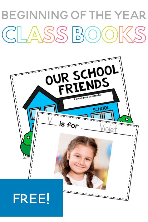 Class books are a wonderful writing activity for preschool and kindergarten students! This post has tons of great class book ideas to use with your students. These class-created books cover the beginning of the year, Halloween, Thanksgiving, and Christmas. Valentine's Day, Easter, and more! Students will love writing and illustrating their own books to be enjoyed by the class! Beginning Of Year Crafts Kindergarten, Beginning Of The Year Activities Prek, Beginning Of The Year Preschool Crafts, Beginning Of Year Preschool Crafts, Beginning Of The School Year Preschool, Creative Curriculum Beginning The Year Preschool, Beginning Of The Year Preschool Activity, Kindergarten Class Book Ideas, Preschool Class Books