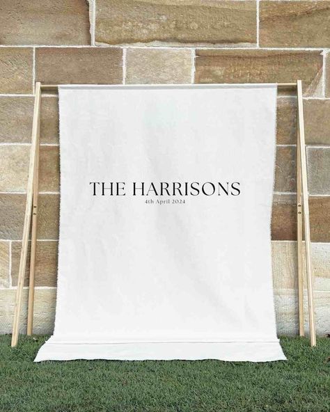 codadesignstudio - Etsy Canada Linen Wedding Backdrop, Fabric Welcome Sign, Fabric Backdrop Wedding, Wedding Reception Welcome Sign, Linen Backdrop, Wedding Banners, Natural Edges, Welcome Wedding Sign, Banner Wedding