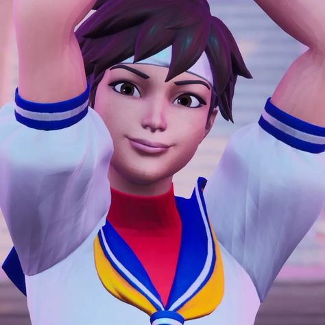 fortnite sakura street fighter Street Fighter Sakura Icon, Makoto Street Fighter Art, Cami Street Fighter, Cammy Fortnite Skin, Street Fighter Sakura Cosplay, Sakura Kasugano, Sakura Street Fighter, Anime Illustration, Cute Anime Profile Pictures