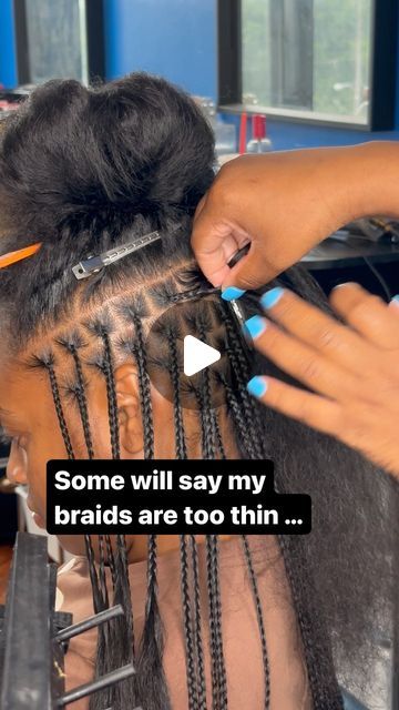 Mini Feed In Braids, Small Individual Braids For Black Women, Cornrow Bangs, Knotless Braids Bob Length, Boneless Braids, Small Braids In Hair, Individual Braids For Black Women, Half Cornrows Half Knotless Braids, Braids For Black Women Protective Styles