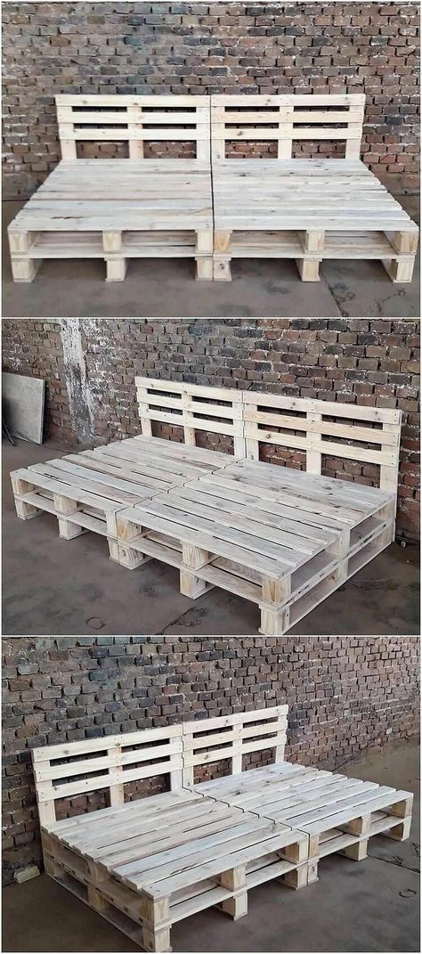 Pallet Day Bed, Pallet Daybed, Rustic Outdoor Furniture, Pallet Garden Furniture, Pallet Projects Furniture, Wooden Pallet Furniture, Outdoor Furniture Plans, Wooden Pallet Projects, Pallet Outdoor