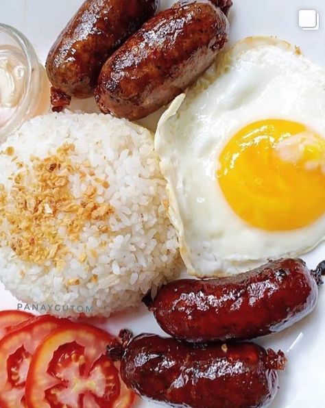 Longsilog, Pinoy Foods, Food Coma, Pinoy Food, Recipes From Heaven, Pretty Food, Food Cravings, Healthy Lunch, Aesthetic Food