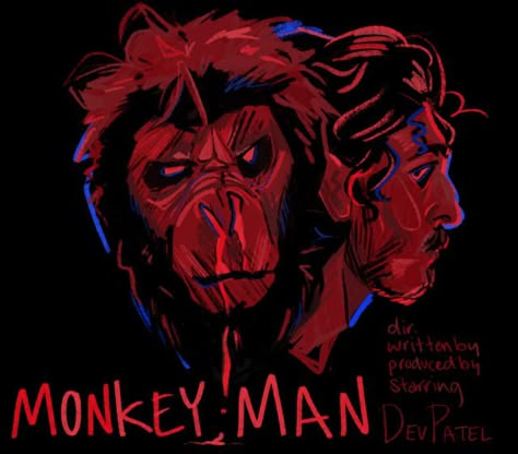 Scattered Brain, Monkey Man, Dev Patel, Monkey Art, Dope Cartoon Art, Man Movies, Movie Wallpapers, U Can, Book Show