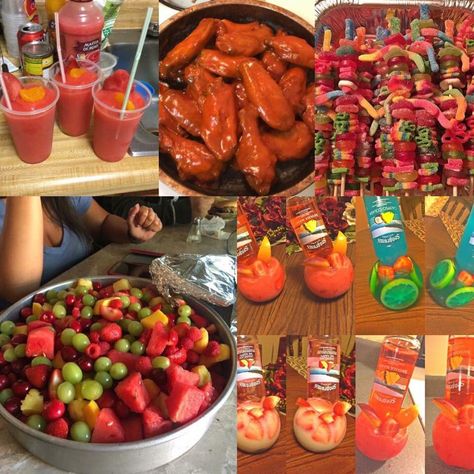 Hotel Party Food Ideas, Cousin Night Party Ideas, Game Night Setup Ideas, Color Party Ideas For Adults Red Food, Adult Game Night Food, Hotel Snacks For Adults, Ladies Night Ideas Decorations, Girls Night In Party Ideas Black Women, Adult Sleepover Food