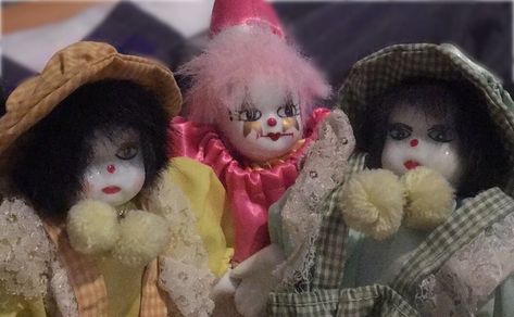 Small But Knowing Clown, Clown Dolls, Circus Aesthetic, Strange Beasts, Send In The Clowns, Cute Clown, Clowning Around, Toy Food, Victorian Dolls