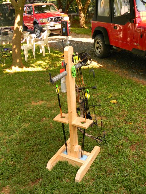 Diy Bow And Arrow Holder, Archery Stand Diy, Bow And Arrow Holder Diy, Archery Rack Diy Bow Holders, Bow Stand Archery, Arrow Holder Archery Diy, Diy Bow Holder Archery, Archery Stand, Archery Target Stand