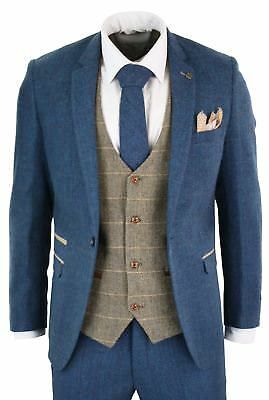 Vintage Wedding Suits, Blue Check Suit, Tweed Wedding Suits, Wedding Suits Groom, Slim Fit Tuxedo, Check Suit, Groomsmen Suits, Herringbone Tweed, Tweed Suits