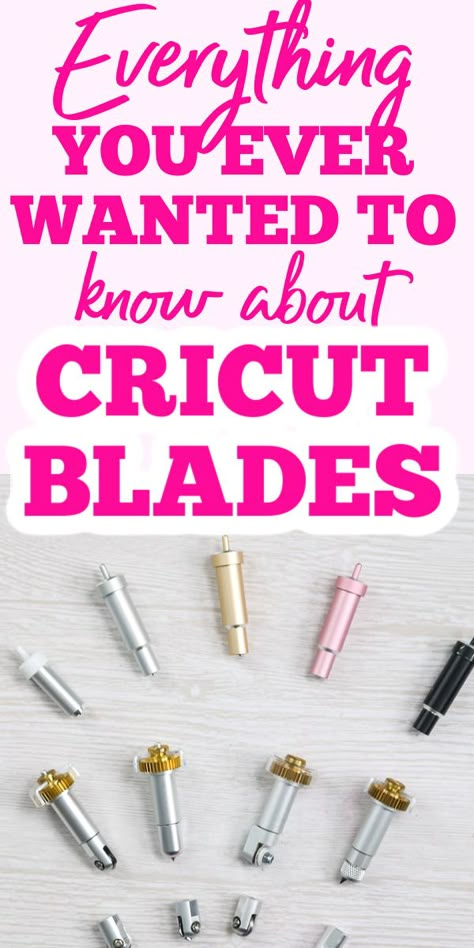 The ultimate guide to Cricut blades will help you master your Cricut machine in no time at all! includes informatio for blades for the Cricut Maker, Explore, and Joy! #cricut #cricutcreated #cricutmachine #cricutblades Cricut Blades Guide, Cricut Apps, Joy Cricut, Cricut Blades, Cricut Ideas Projects, Cricut Projects Easy, Cricut Air 2, How To Use Cricut, Cricut Help