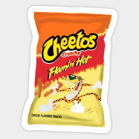 Cheetos Sticker, Chips Stickers, Chetos Flaming Hot Aesthetic, Flamin Hot Cheetos Aesthetic, Snacks Stickers, Foodie Wallpapers, Paper Squishes, Cheetos Flamin Hot, Flamin Hot Cheetos