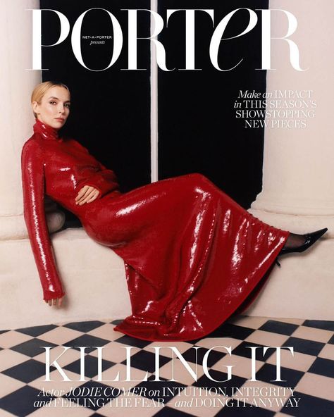 #jodiecomer #fashion #photography #porter #magazine #cover #bottegaveneta #fashionphotography Red Chucks, Porter Magazine, London Photographer, Jodie Comer, British Actresses, British Actors, Types Of Fashion Styles, Her Style, Magazine Cover