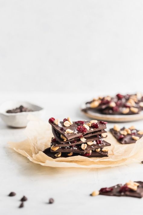 Chocolate Bark Photography, Dark Chocolate Pistachio Cranberry Bark, Chocolate Barks Photography, Salted Dark Chocolate Date Bark, Dark Chocolate Fruit And Nut Bark, Fruit And Nut Chocolate, Holiday Bark, Chocolate Photography, Satin Party Dress