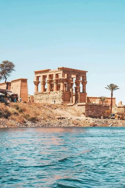 Philae Temple, Aswan Egypt, Ancient Egyptian Architecture, Modern Egypt, River Nile, Egyptian Architecture, Solo Trips, Egypt Aesthetic, Egyptian Temple